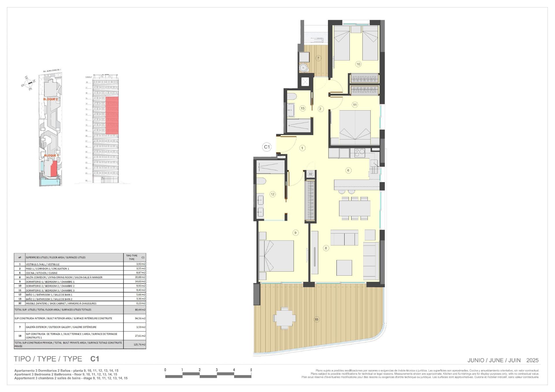 Apartamento de 3 dormitorios en primera línea de Calpe | Azure Icons